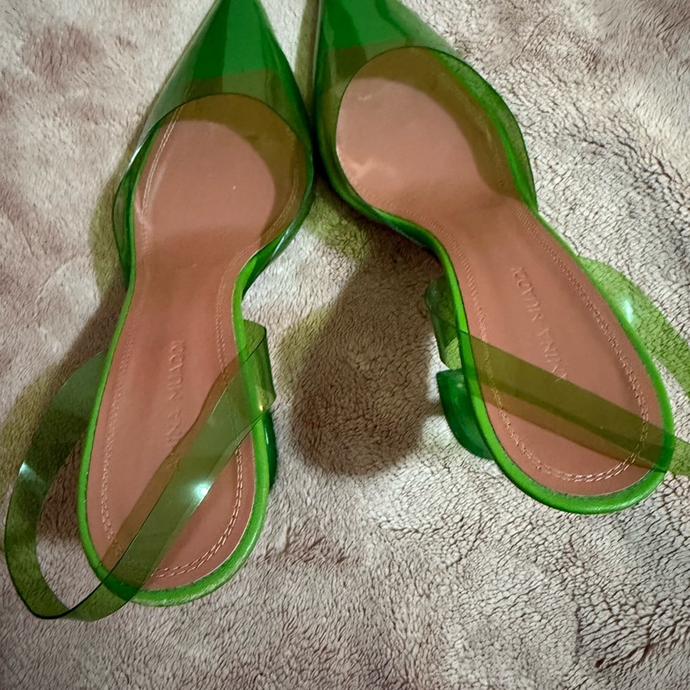 Amina Muaddi Holli Glass PVC slingback pumps - Picture 4 of 12